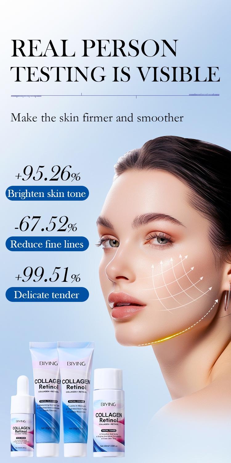 Collagen Retinol Skin Renewal Set, Firming Softening Brightening Even Tone, Skincare, Face Care Essentials