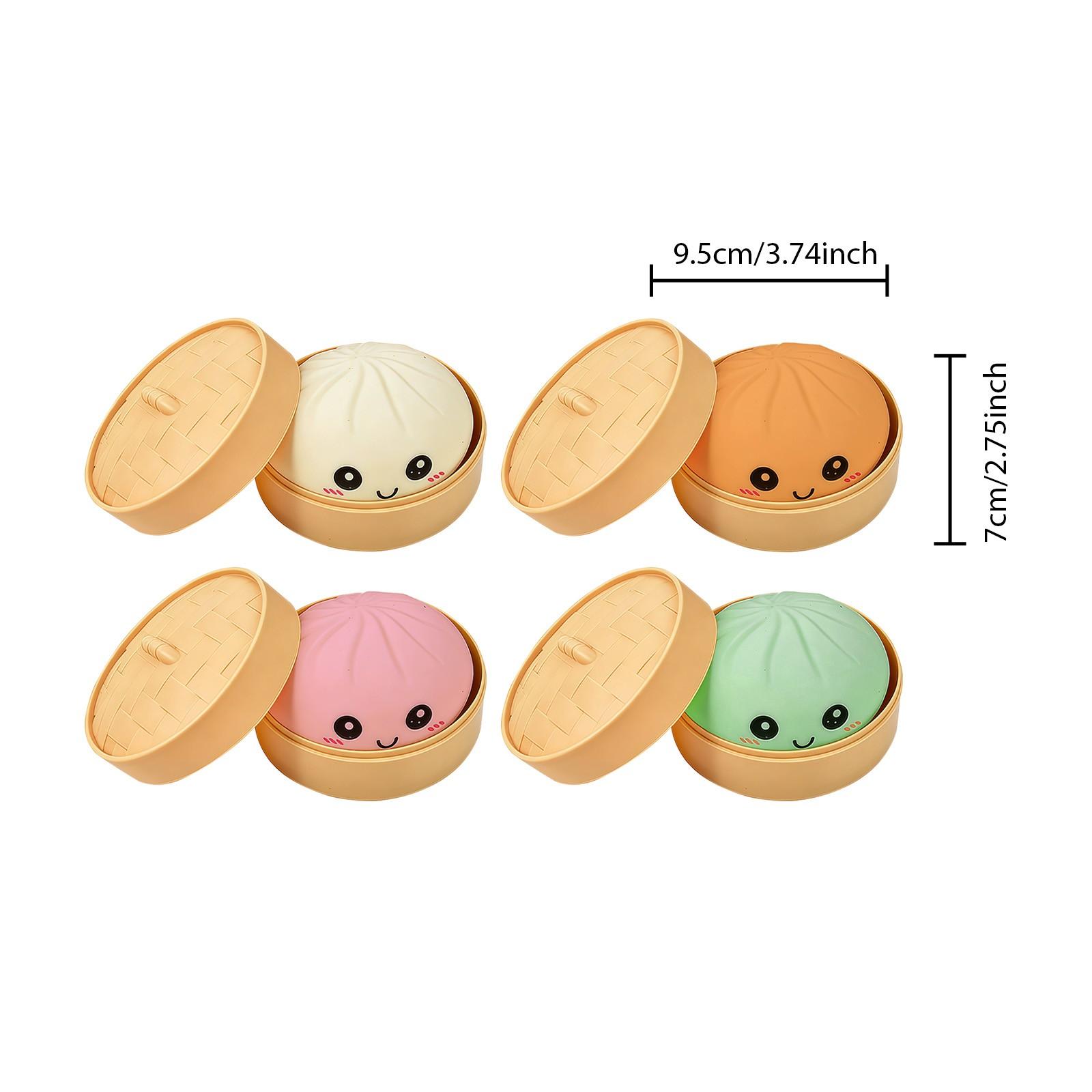 Smiling Face Emoji Big Dumpling Squishy, Mystery Bun Fidget Toy, Soft TPR Material, Decompression Squeeze, Stress Relief Unboxing Surprise, Stress Relieving Accessory, Random Style Per Pack, Gift for Kids, Anxiety Relief Products