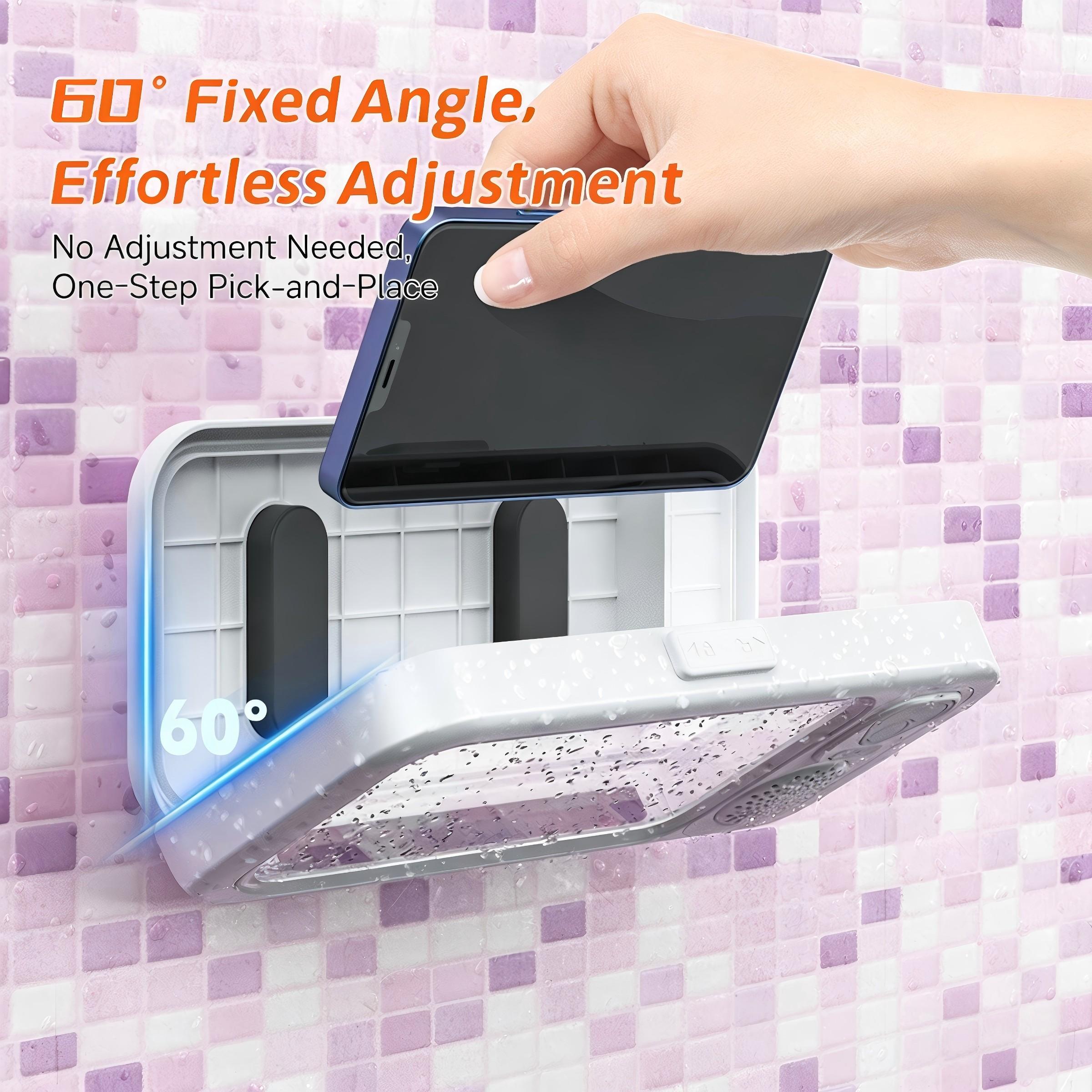 Waterproof Box Speaker, Bathroom Waterproof 360° Rotating Touchscreen, Bluetooth-compatible Speaker, Movie Watching, Music Listening, Phone Stand