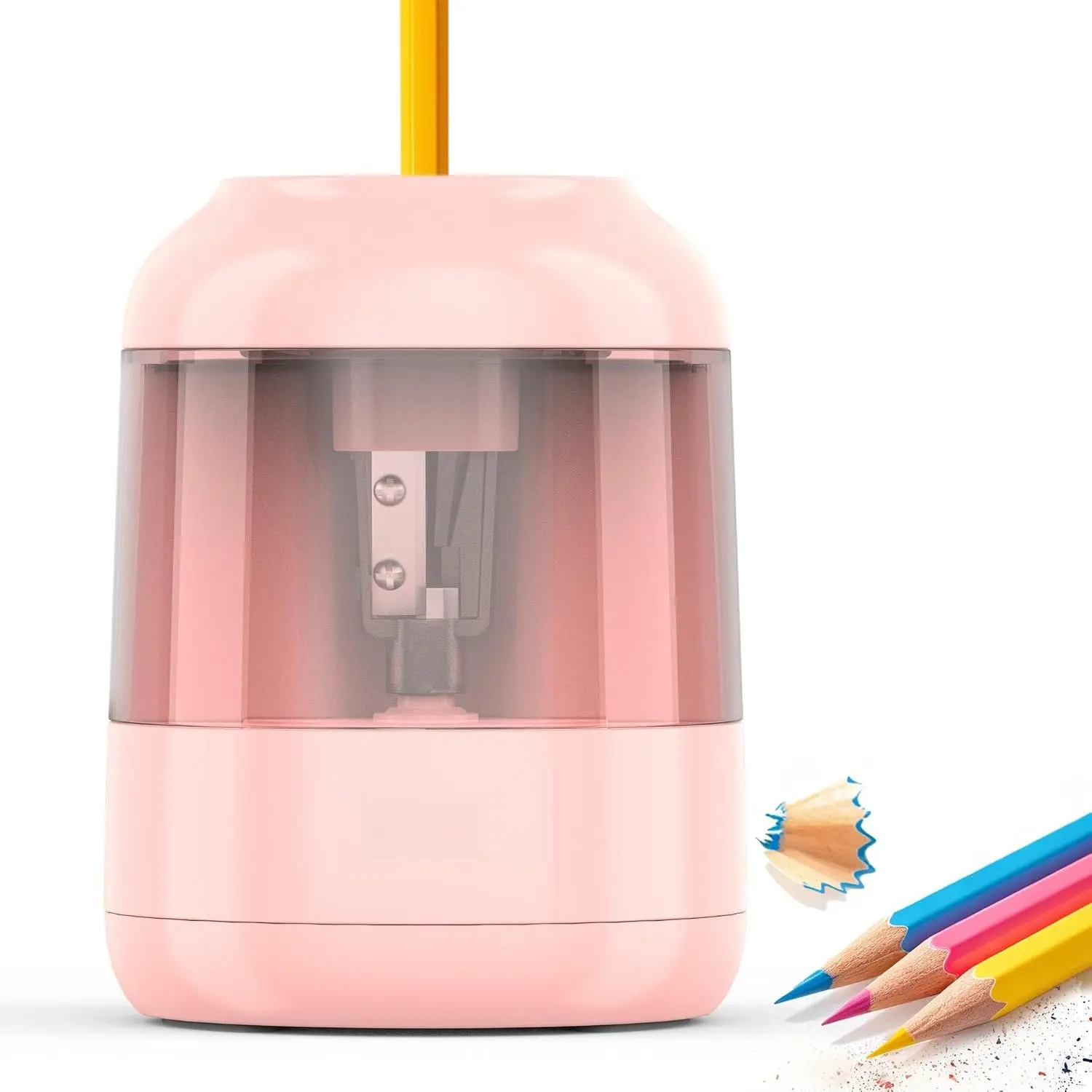 Electric Pencil Sharpener,  Operated, 6.5–8mm for Classroom |  Electric Pencil Sharpener, Durable  5000+ Sharpen, Fits 6.5-8mm Pencils Classroom
