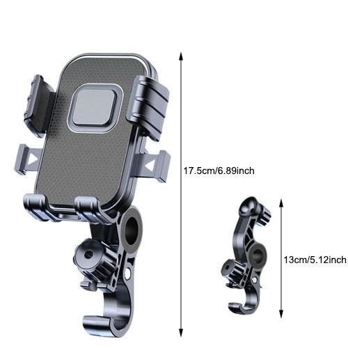 360° Rotatable Bike and Motorcycle Phone Mount, suitable for scooters, e-bikes, e-bike accessories, handlebar mounts, anti-vibration mounting for cycling, navigation mounts for food delivery riders, and shock-resistant phone mounts for outdoor cycling.