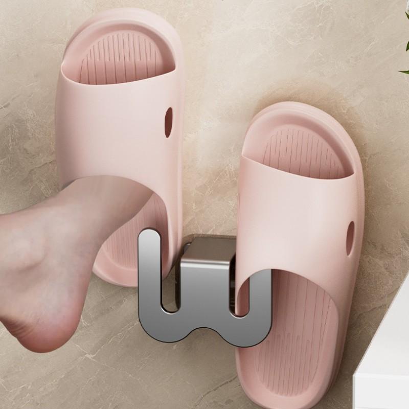 Bathroom Shoe Rack, No-Drill Wall-Mounted Toilet Holder, Back Door Storage Cabinet, Hanging Drainage Rack, Bathroom Accessories