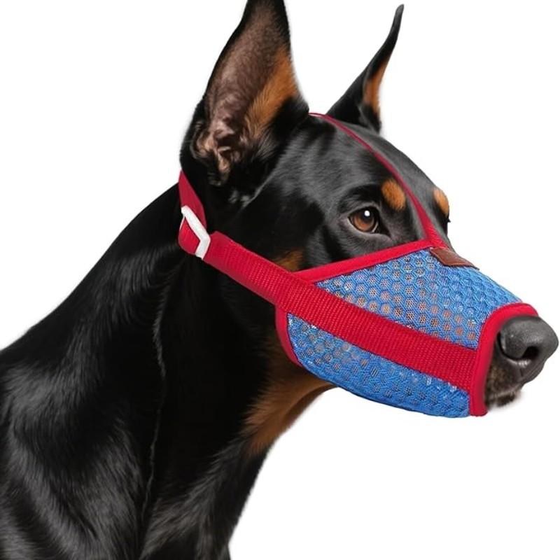 Breathable Mesh Dog Bite Proof Muzzle, Universal Size Pet Mouth Guard, Prevents Barking, Comfortable and Durable, Ideal for Active Dogs