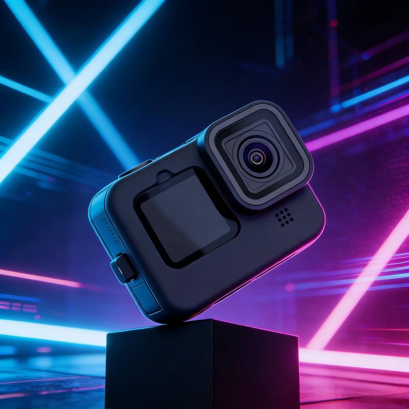 Rammind Silicone Case for Gopro Hero 12 11 10 9, Tempered Glass Screen Protector, Protective Film Lens Cap Cover for Go Pro 13