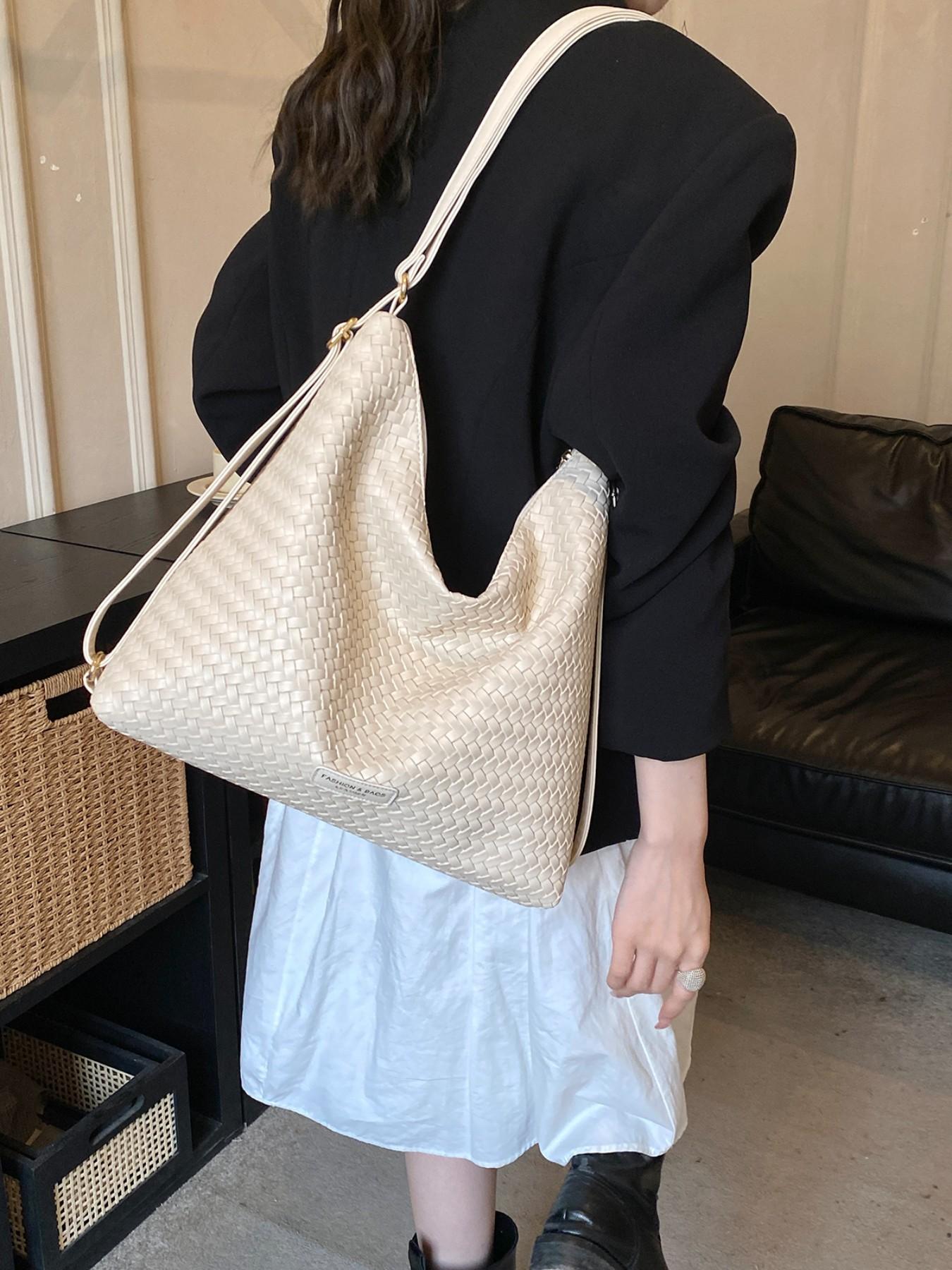 Elegant Retro Large Bag for Women, 2026 New Fashion Soft Leather Tote, High Capacity Commuter Shoulder Bag, PU Material, Multiple Colors Available