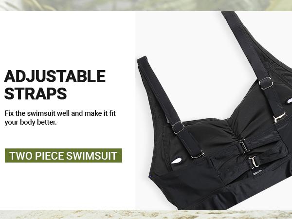 Aqua Eve Women Plus Size Tankini Swimsuits with Shorts Bathing Suits Two Piece Swimwear