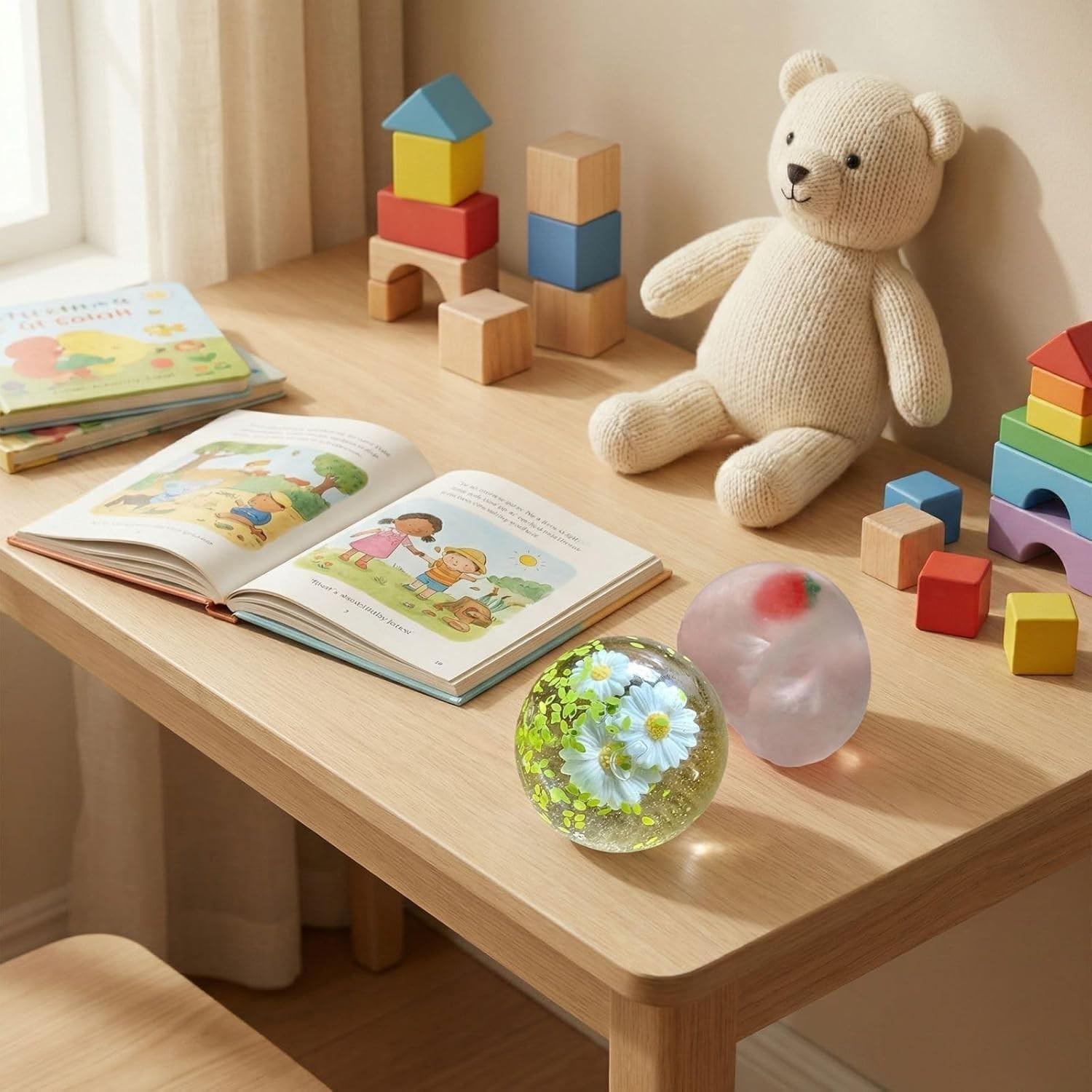 1/2 PCS Coconut Oil Squishy, Crunchy Fidget Stress Ball, Stress Relief Fidget, Slow Rising Squishy, Kasuga Daisy, Ultra-Soft & Non-Sticky, Reusable, Portable Squeeze, Decompression Squeeze Sand Glutinous Sensory Fidgety Toy, During Study, Work