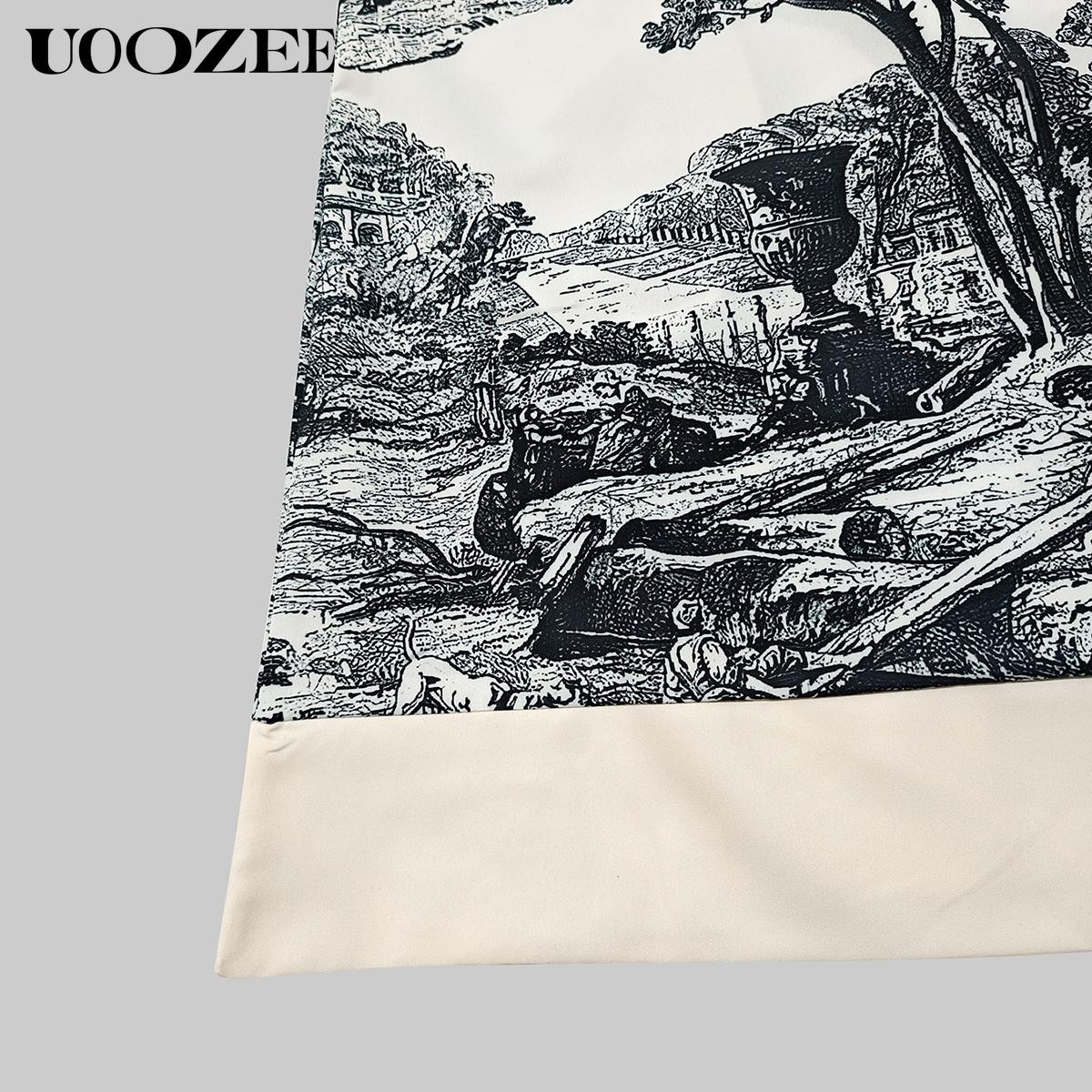 Women's Cotton Collared Long Sleeves Loose Printed Lapel Mini Dresses Shirt Dress Summer Casual Hand Wash Only