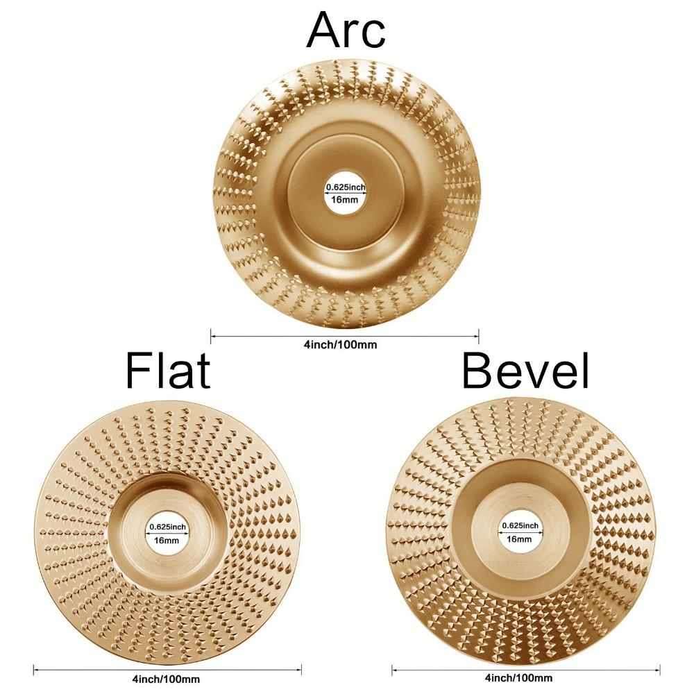 High Precision Carbide Wood Carving Disc for Angle Grinder, 6mm Shaft Rotary Grinding Wheel - Multi-Function Shaping Tool for Wood Cutting, Milling & Sanding, Durable Profiling Disc for Woodworking Tools