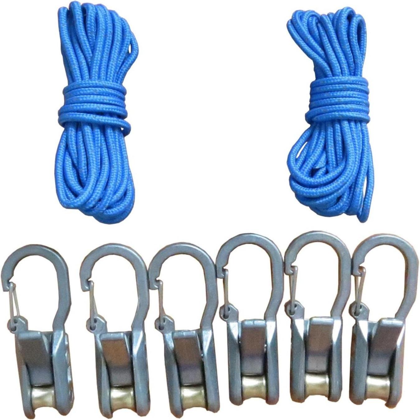 The Original Rope Tightening Tool & Tensioner 6-Pack with Rollercam Technology – Heavy-Duty Tie Down for Outdoors, Tarps, Boating & Camping Gear