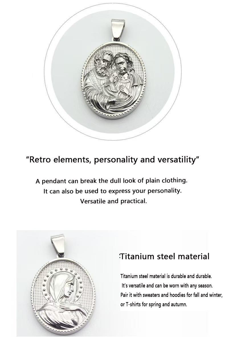 St. Joseph Holding Baby Jesus Pendant  Elegant Faith-Inspired Metal Necklace | Christian Jewelry Gift