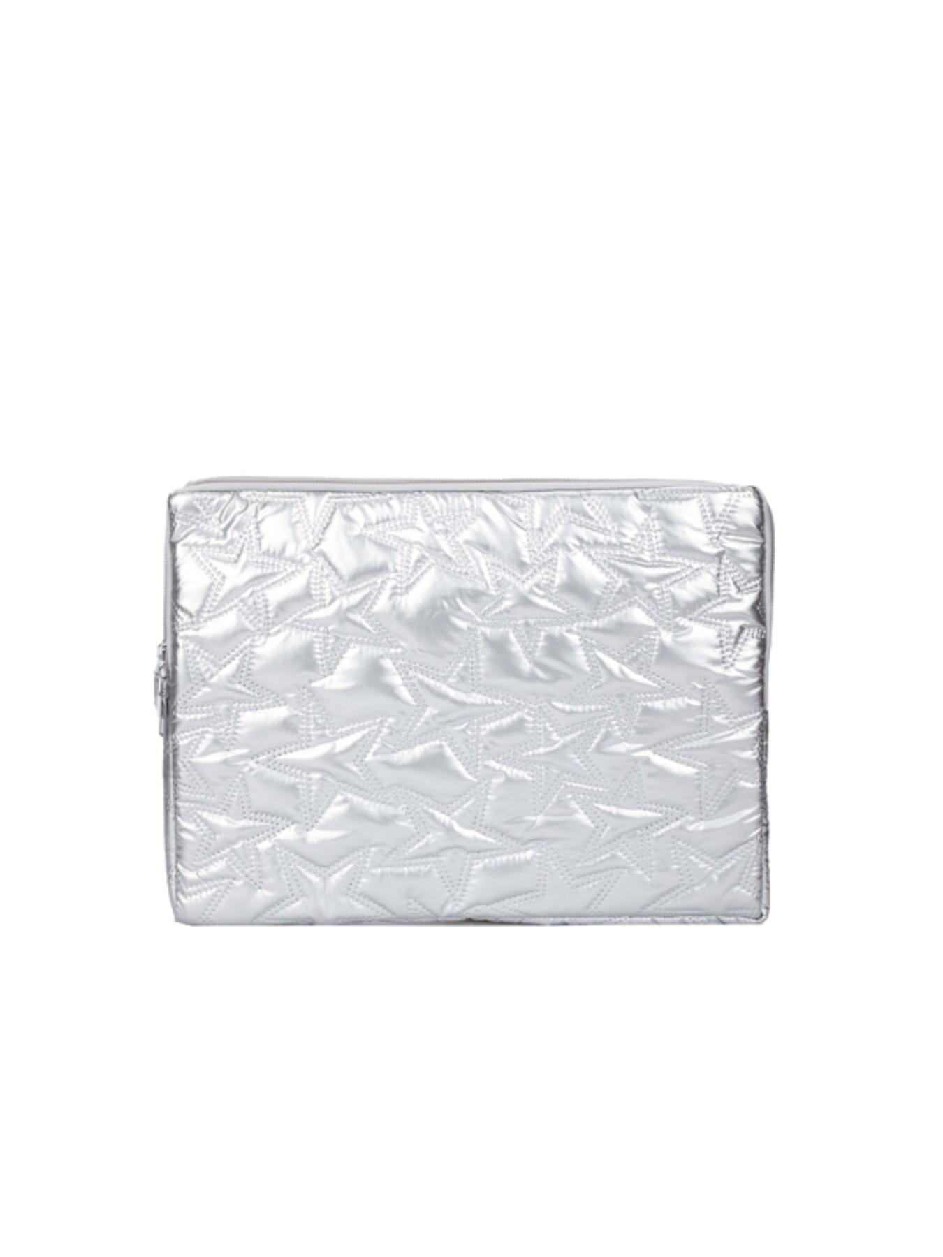 Star Pattern Laptop Backpack, Silver Color Five-Point Star Design, Multi-Size Notebook Case, Ideal for Teachers and Students