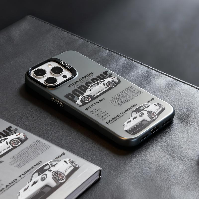 Porsche 911 GT3 RS Supercar Phone Case, a high-end, drop-proof, full-coverage soft case for car enthusiasts, compatible with iPhone 17 Pro Max/17 Pro/17/16 Pro Max/16 Pro/16/15 Pro Max/15 Pro/15/14 Pro Max/14 Pro/14/13 Pro Max/13 Pro/13/12 Pro Max/12 Pro/