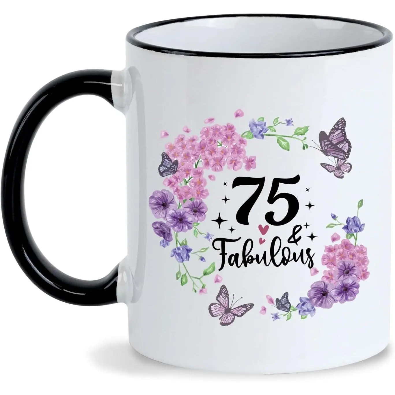 75th Birthday Gifts for Women, 75th Birthday Mug for Women 11Oz | 75 and Fabulous Mug, 75 Year Old birthday Gifts for Women, Mom, Grandma, Aunt, Sister, Friends, 75th Birthday Coffee Mug