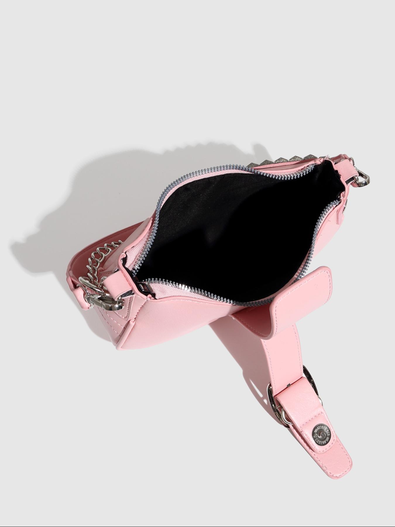 Vintage Y2K Style Women's Shoulder Bag, Crossbody Chain Bag, Star Chain Design, Detachable Strap, Zip Closure, Casual Handbag for All Seasons