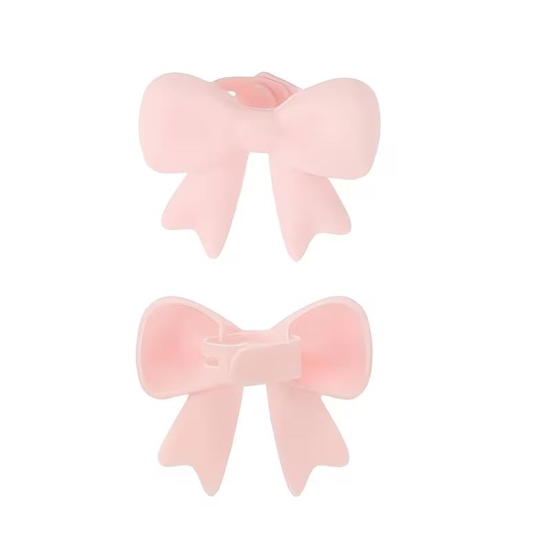 Silicone Bow Headset Accessories, 2 Pack 3D Bow Headset Decoration, Cute Headset Pendant, Girl Heart Silicone Bow Clip, 3 Colors Optional, Aesthetic