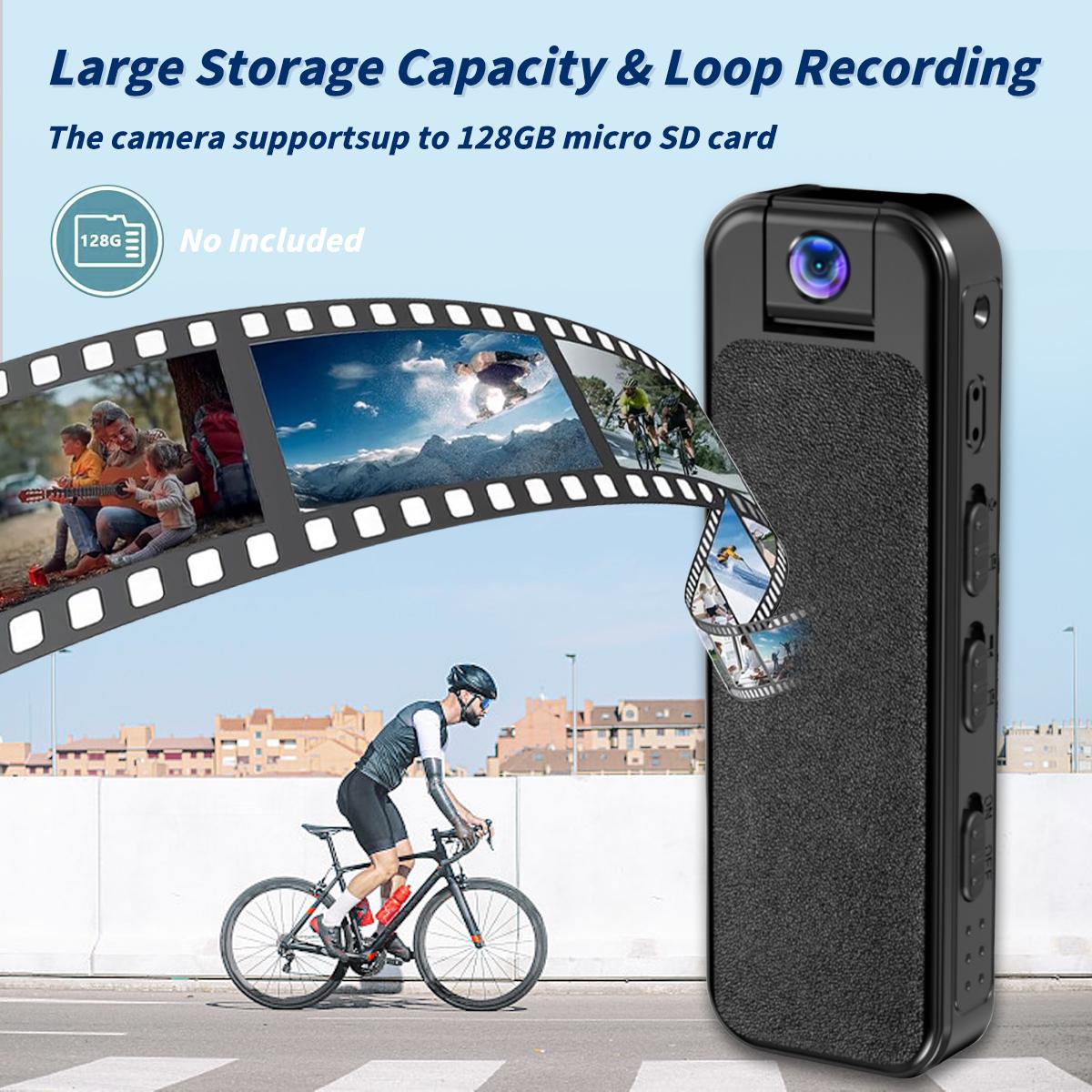 Portable Body Micro Camera, Small Digital Video Recorder, IR Night Vision, Outdoor Sports Cam, Skiing, Cycling, Hiking