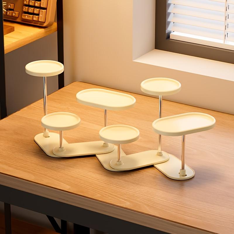 Blind Box Display Stand, 360° Rotating Storage Shelf for Action Figures, Dolls, Collectibles, Free Splicing Expandable Organizer for Desktop, Cabinet, Creative Hips+Stainless Steel Holder