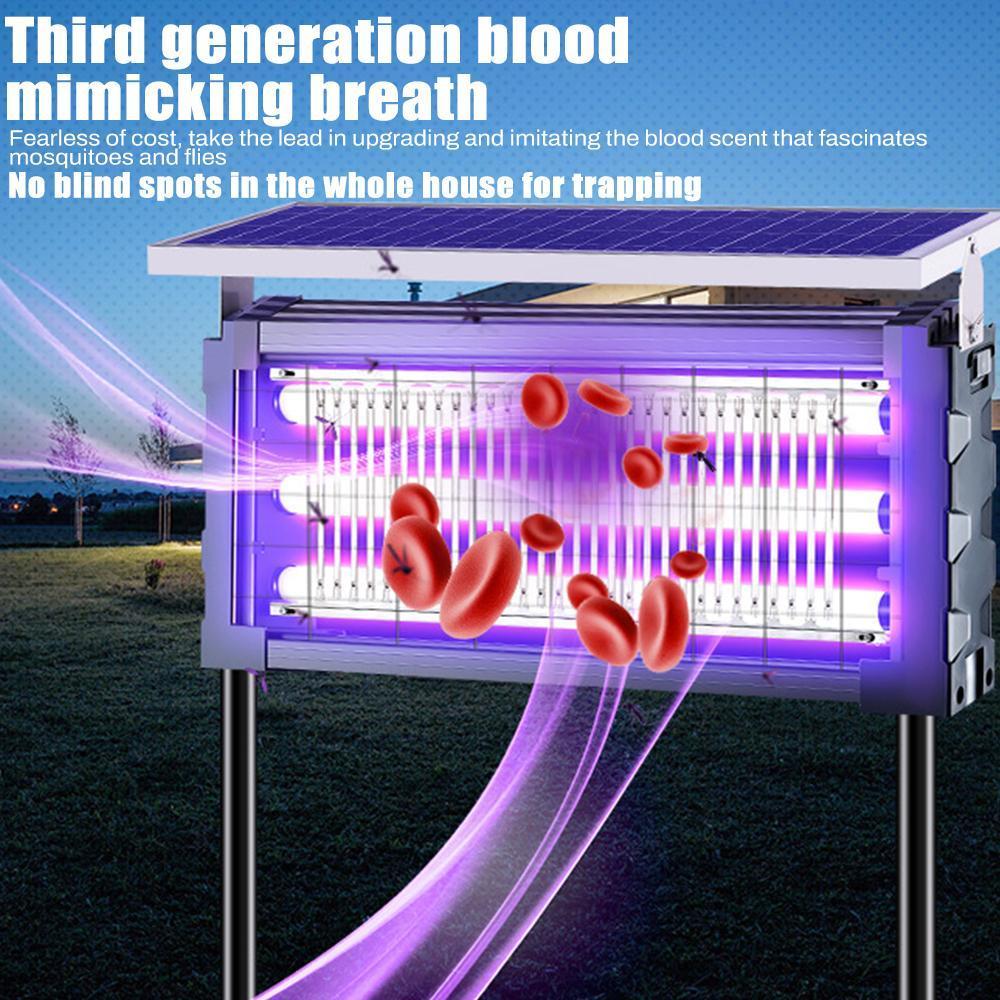 【DealsForYouDays】Solar Mosquito Killer Lamp Outdoor – 20W High-Power Waterproof Insect Zapper with 3 Tubes, Dual Charging, 6000mAh Battery for Garden, Yard, Farm, Patio,summerwins detail 6
