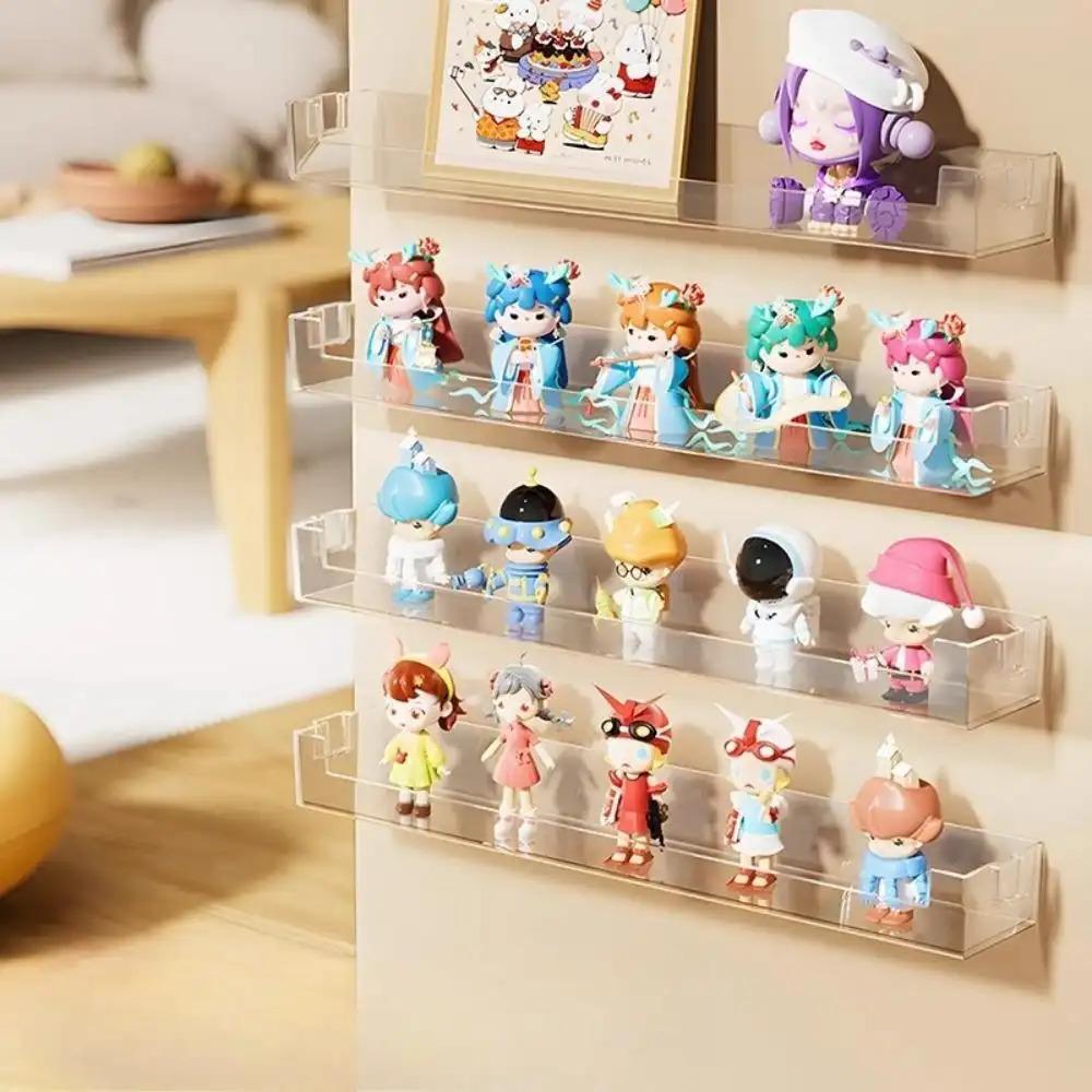 Wall-mounted figurine storage box, blind box display stand, wall-mounted storage rack, wall-mounted stand for dolls, nameplate storage device, storage gadget for wall-mounted items