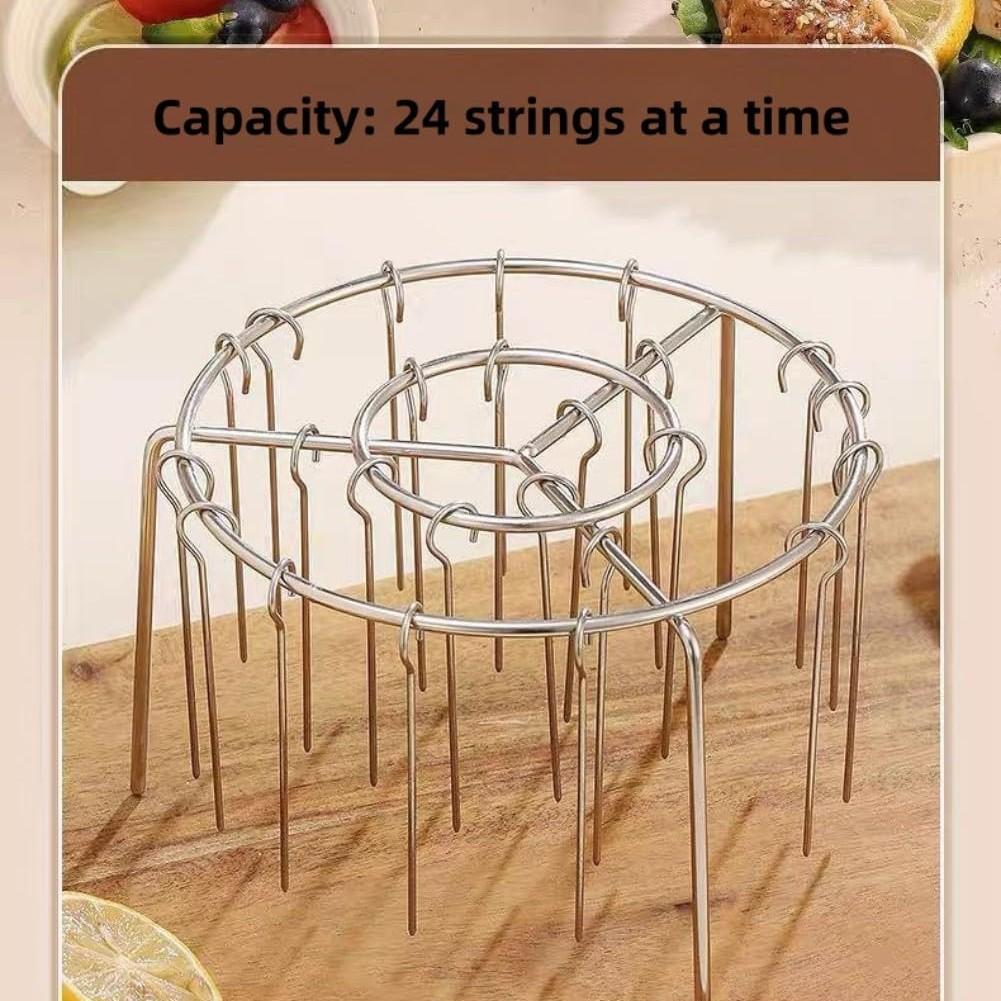 Air Fryer Grill Rack, Vertical Skewers for Air Fryer, Includes 24/48 Skewers, Stainless Steel, Non-Stick, Even Heating, Grill Replacement, Air Fryer Accessories, Grilling Accessories