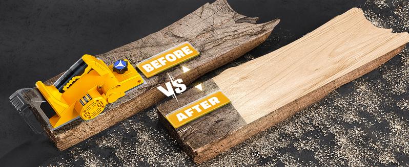 Cordless 3-1/4" Electric Hand Planer Compatible with Dewalt 20V Battery (No Battery!!) 15000RPM Power Wood Planer for Woodworking Carpentry and Home DIY Edge