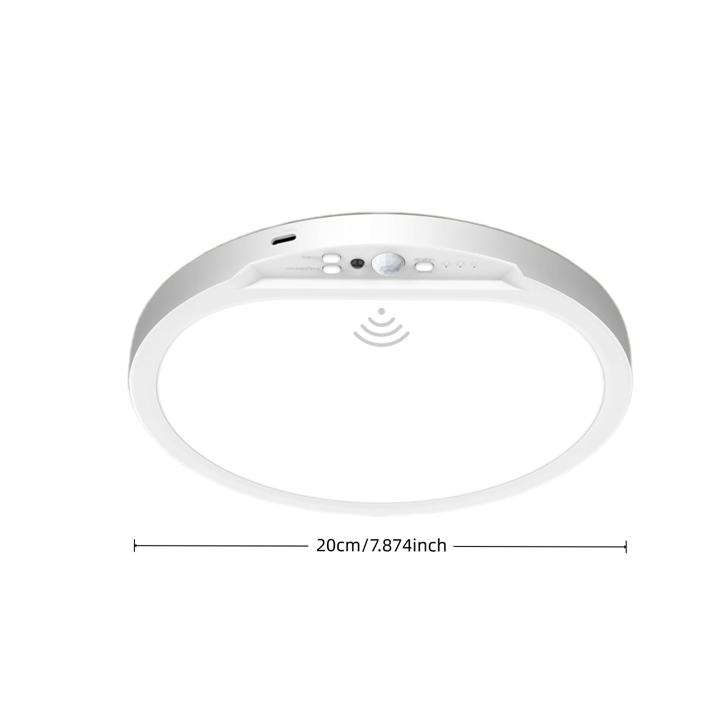 Rechargeable Motion Sensor Ceiling Light with Remote, 5 Color Magnetic ...