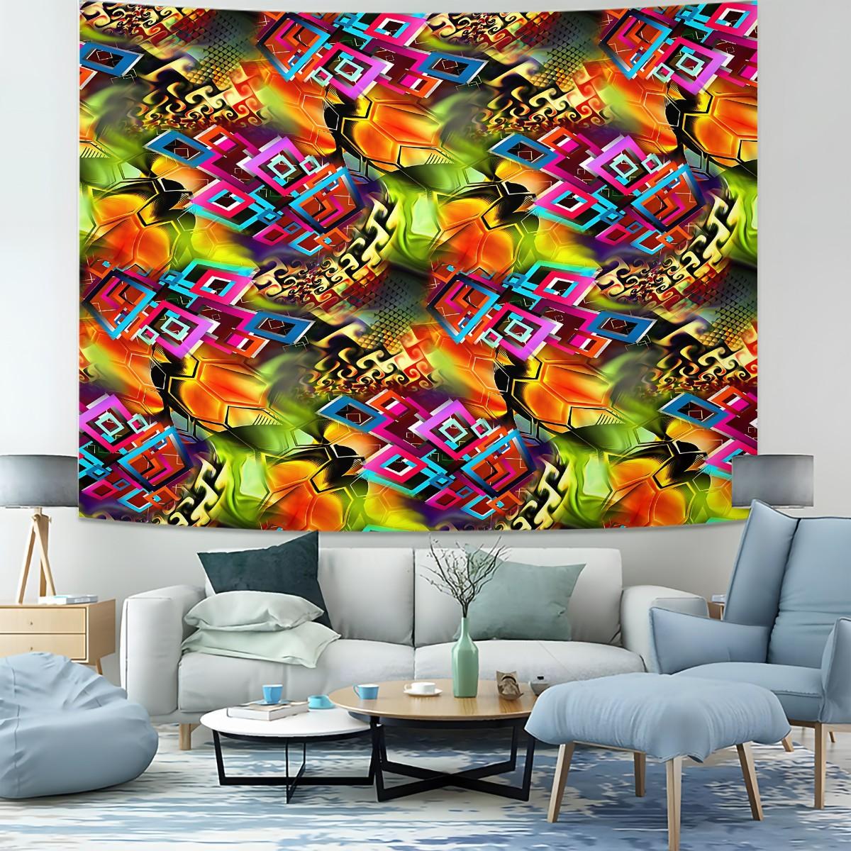 1 Pcs Boho Paisley Printed Tapestry, Vintage Ethnic Style Wall Hanging, HD Digital Print Tapestries, Soft Durable & Lightweight, Ideal for Bedroom, Living Room, Dorm, Studio Decor, Trendy Bohemian Home Decor Tapestrys