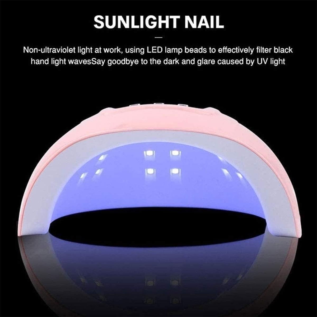 UV LED Nail Lamp, 54W UV Light for Gel Nails with Automatic Sensor/3 Timer Setting Professional Nail Dryer Gel Polish Curing Lamp Nail Art Tools