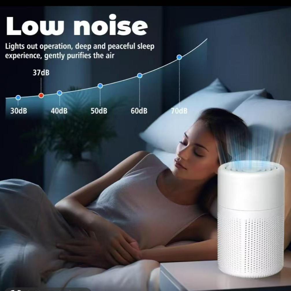 Portable USB Powered Air Purifier with Low Noise, Hepa Filter, Multifunctional Air Cleaner for Home Office Living Room