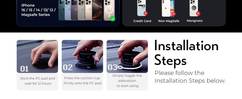 LISEN 15W Magsafe Car Mount Charger，[Lever Lock] Suction Cup Phone Mount,360° Vacuum Magnetic Car Phone Holder Charger Wireless for iPhone 17 Pro Max Air 16-12,Pixel 10,Samsung with MagSafe Case