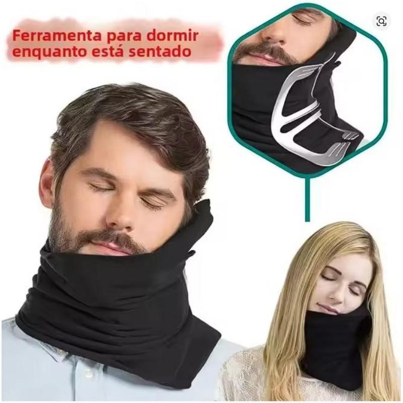 Ergonomic Travel Neck Pillow, Orthopedic Neck Support for Travel, Office and Car, Comfortable and Adjustable Design