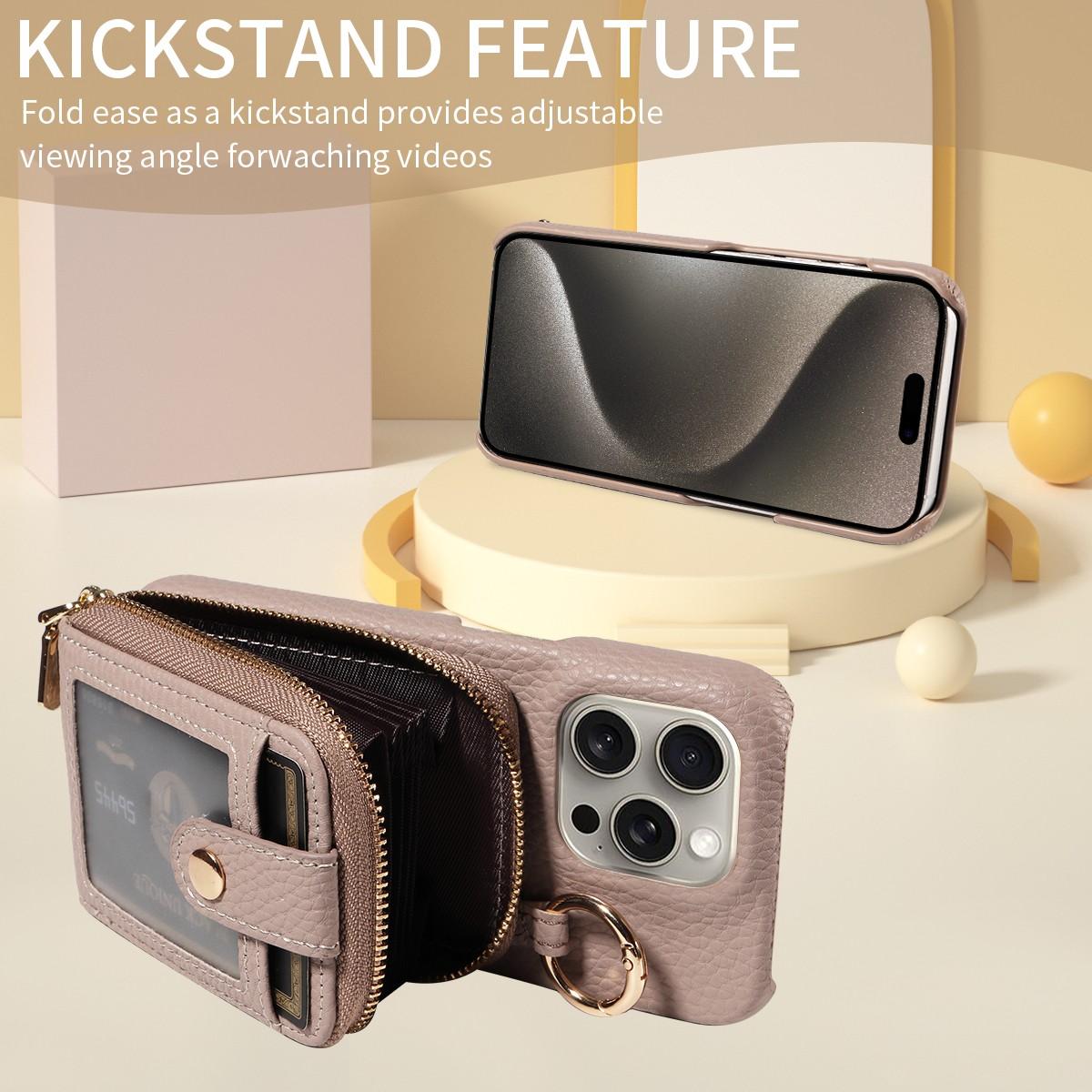 iPhone 17 Pro Max Case, Multi-Function Wallet Design, Secure Zipper Closure, Durable Protection Cover, Compatible with Multiple Models