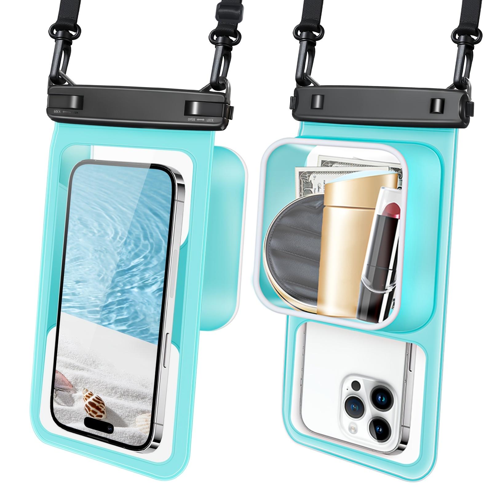 1pc Floating Phone Pouch with Storage Compartment And Adjustable Lanyard - a Large Capacity Dry Bag Suitable for iPhone, Samsung Motorola, Google, Xiaomi, Huawei,Crystal Clear, Sand-Proof, Perfect for Skiing, Swimming, Boating, And Kayaking Adventures