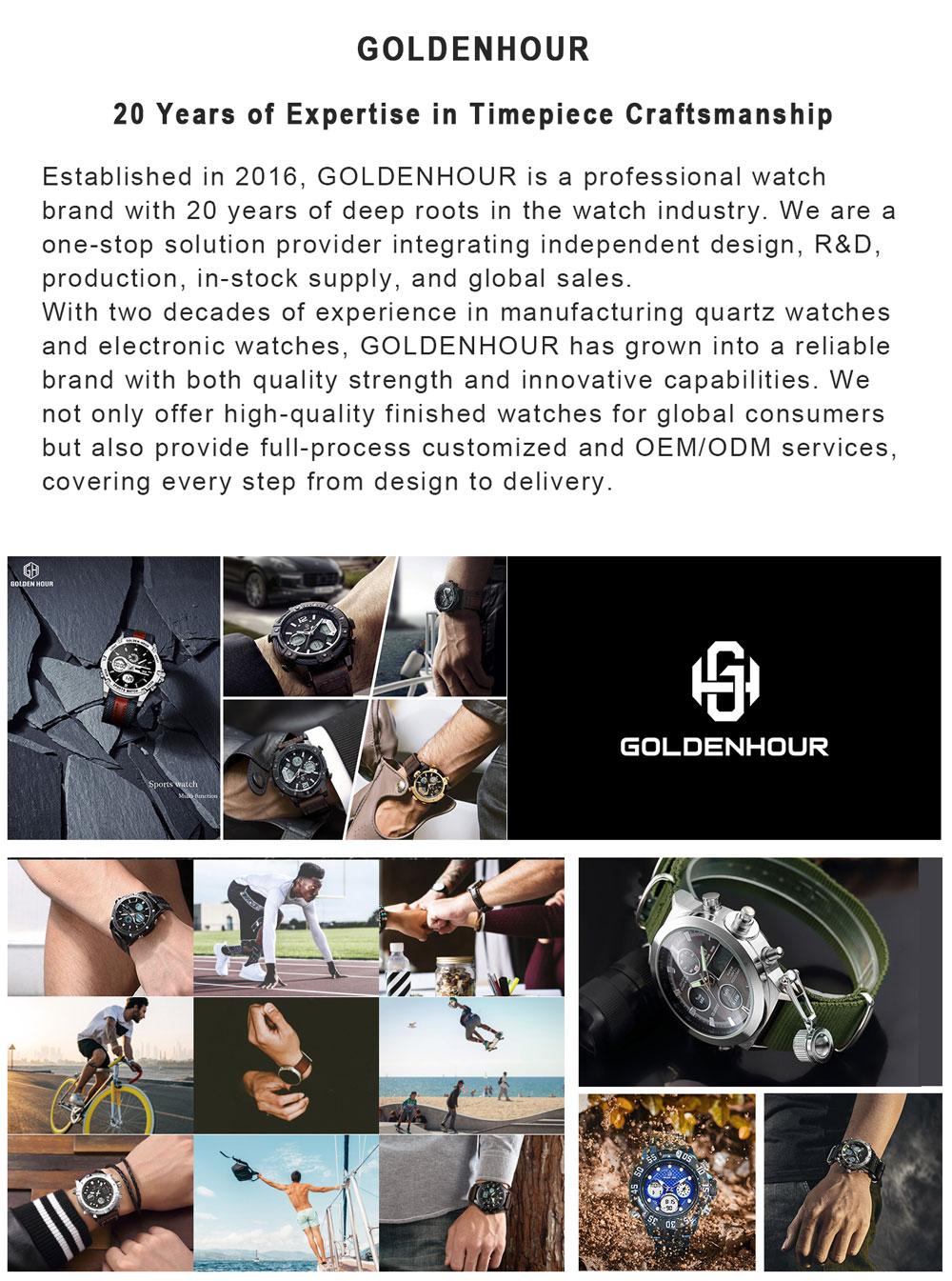 Classic Sporty Dual Movement Watch, Quartz Multifunctional Watch, Stopwatch, Alarm, Waterproof Casual Watch, Trendy Design