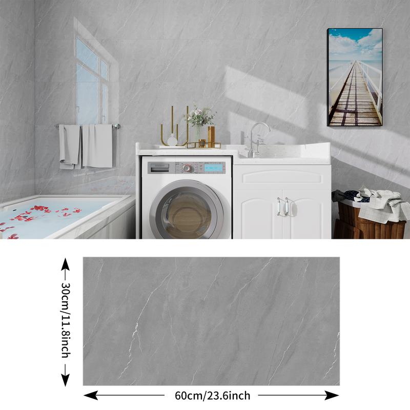 20/40Pcs Large Marble Tile Wall Stickers,PVC material Wall Paper, Easy Peel & Stick, Waterproof Self-Adhesive Panels for Kitchen, Living Room, Bathroom, Corridor, Home and Dormitory - 23.62*11.8 inch,Product details page Outdoorfun Vinyl Decorative Modern