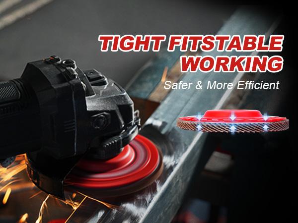 EZARC Ceramic Flap Discs, 4-1/2" x 7/8" Ceramic Grain Flap Sanding Disc, Type 27 Heavy Duty Abrasive Trimmable Grinding Wheel for Stainless Steel EZARC Ceramic Flap Discs, 4-1/2" x 7/8" Ceramic Grain Flap Sanding Disc, Type 27 Heavy Duty Abrasive Trimmable Grinding Wheel for Stainless Steel