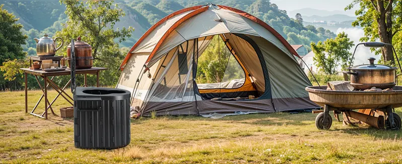 Portable Outdoor Camping Toilet for Adults - Folding Travel Accessory with Lid & Paper Holder, Camping Accessories, Hiking Gear, Truck Trip Potty for Car, RV Portable Outdoor Camping Toilet for Adults - Folding Travel Accessory with Lid & Paper Holder, Camping Accessories, Hiking Gear, Truck Trip Potty for Car, RV