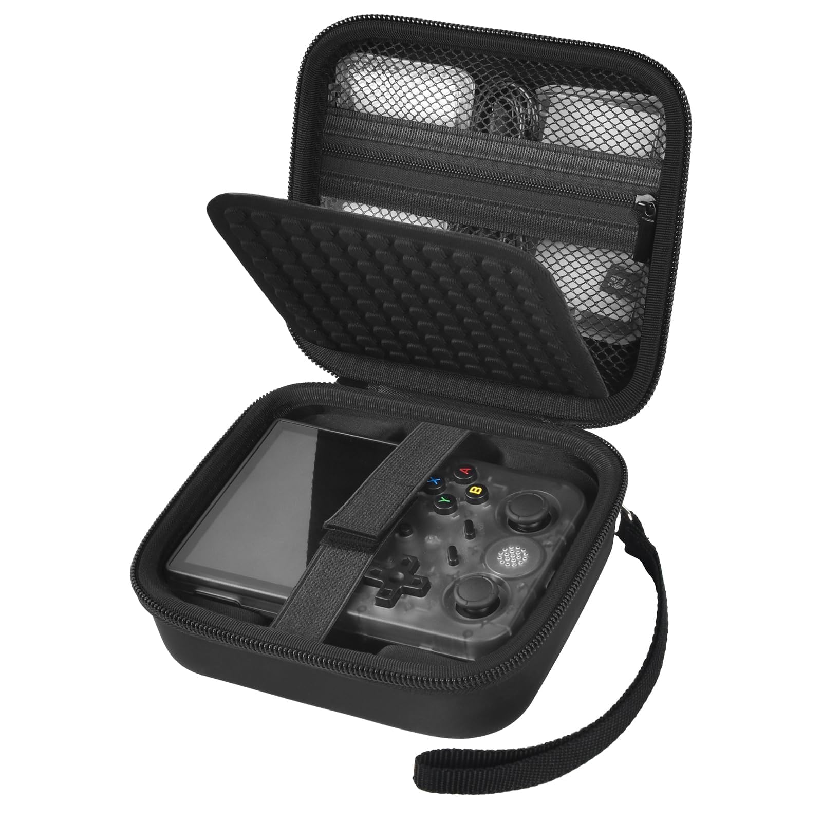 2025 New Durable Game Console Storage Bag for RG353V/RG35XX/RG353VS/X6/R36S/K36, Handheld Game Console Protective Organizer, Stylish & Portable Carrying Bag for Gaming Enthusiasts, Suitable for Outdoor Traveling Camping(Box Only)