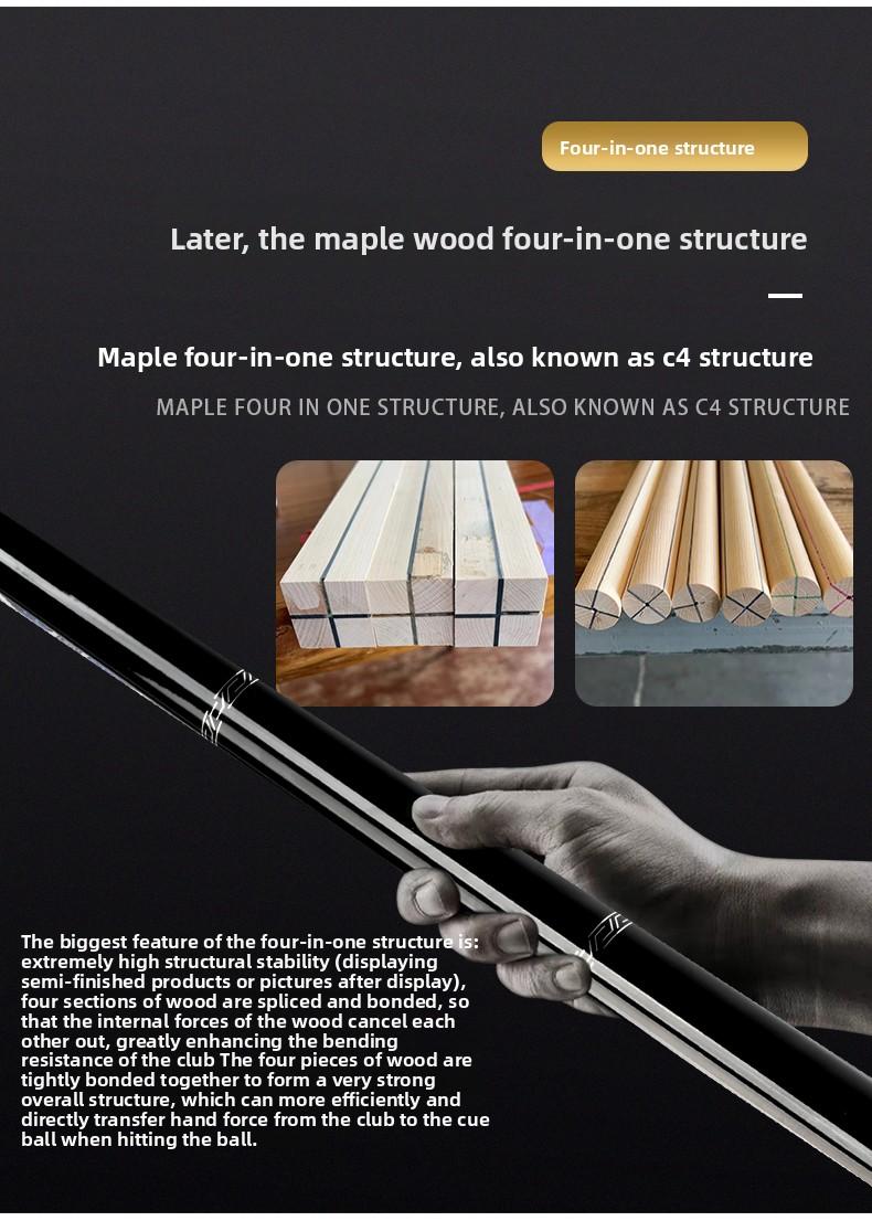 The world's first carbon fiber 1/2 billiard cue comes with a cue box and accessories. It features a 58 inch, 11.8mm cue tip and is suitable for both home and club use. Comes with cue case + leather tip + gloves + towel + chalk