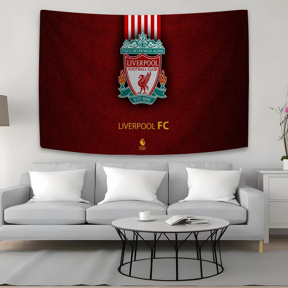 English Premier League L-Liverpool FC Tapestry Background Hanging Cloth Bedroom Room Decor Aesthetic Tapestry Wall Party