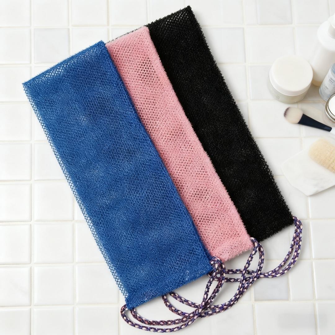 1 PC African Net Long Net Bath Exfoliating Shower Body Scrub Cloths, Lightweight Reticulate Sponge, Effective Skin Care Tool, Perfect for Everyday Use, Exfoliating Mesh, Exfoliating Net Loofah, African Net Sponges, Exfoliating Shower Scrubber