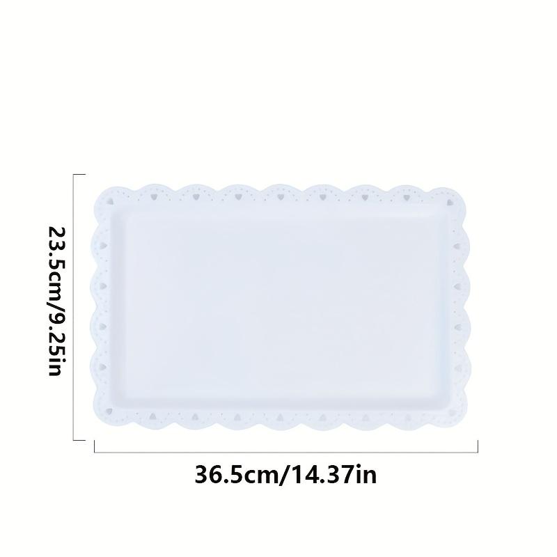 2pcs Plastic Display Trays, Home Fruit Food Tray, European Style Cake Stand, Rectangular Plates, Cupcake Dessert Dish, Party Wedding Snack Plate, Salad Serving Plates