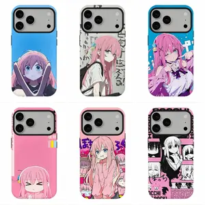 B0cchi H1tor1 Cute Expressions Anime Protective Case, Compatible for iPhone 17Promax 16 15 14 13 12 11 and for Samsung S26‑21, Coquette Soft Girl Cottagecore Manga Shockproof Cover, Viral Dreamy Rock Anime Art Shell, Lovely Gift, Perfect Holiday Gift