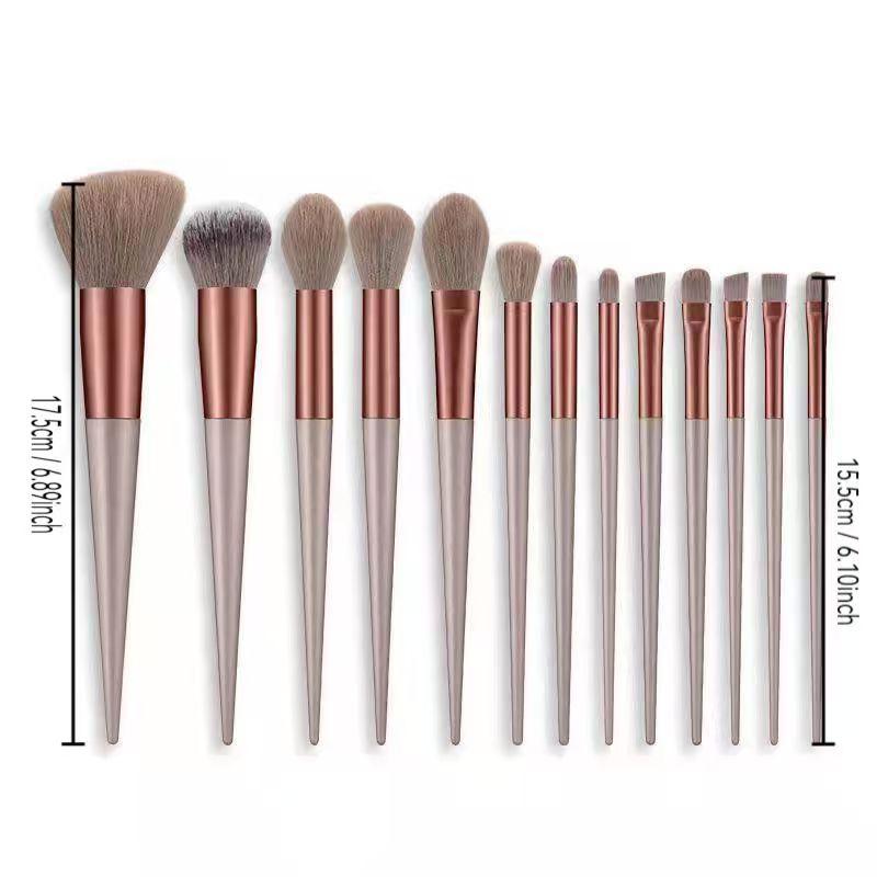 13-Piece Makeup Brush Set, Soft Bristles, Portable Storage Bag, Professional Beauty Tools Kit, Essential Cosmetic Brushes, Eyeshadow Brushes