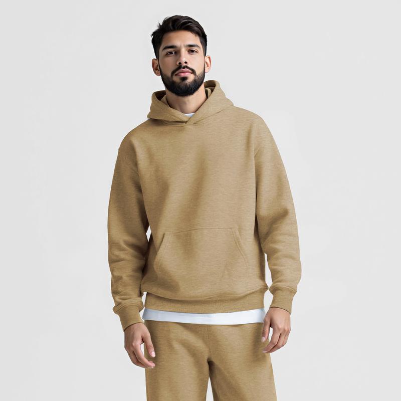 GINGTTO Men's Pullover Sweatshirt Hoodie Casual Unisex Oversized Solid Loose Fit Comfy Streetwear