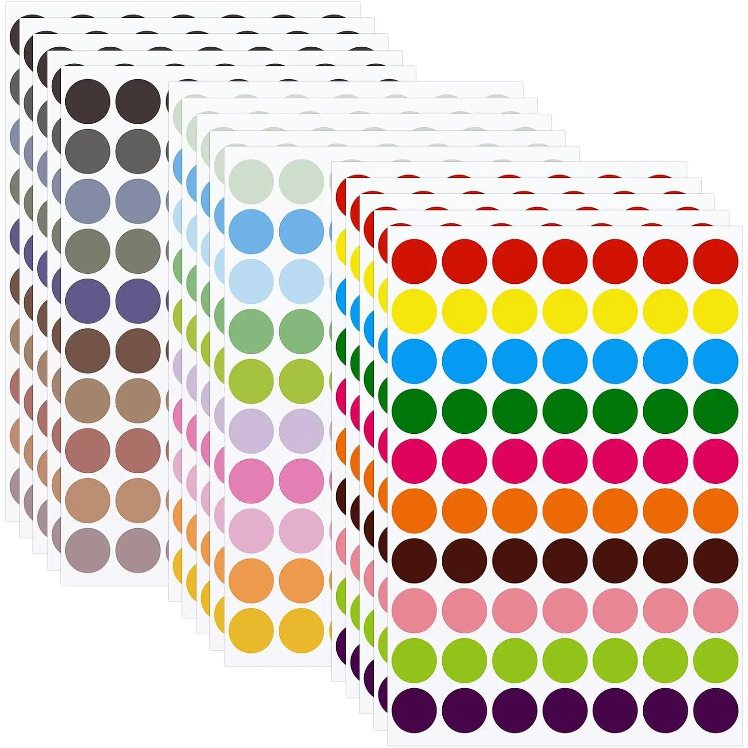 1050 count Dot Stickers 3/4 Inch Colored Dot Stickers 30 Color Circle Coding Labels Price Labels, for Office, Classroom Decor, Papers,  DIY