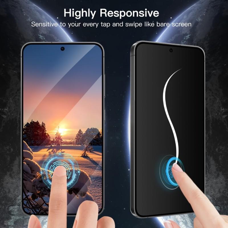 2-Pack Anti-Spy Tempered Glass Screen Protector, Dust-Free Design, Durable, Compatible with Samsung S24 Ultra/S25/S25 Plus/S25 Ultra/S25 Edge/S26/S26 Plus/S26 Ultra Series, Label Adopts dust-free design and privacy-protective tempered material