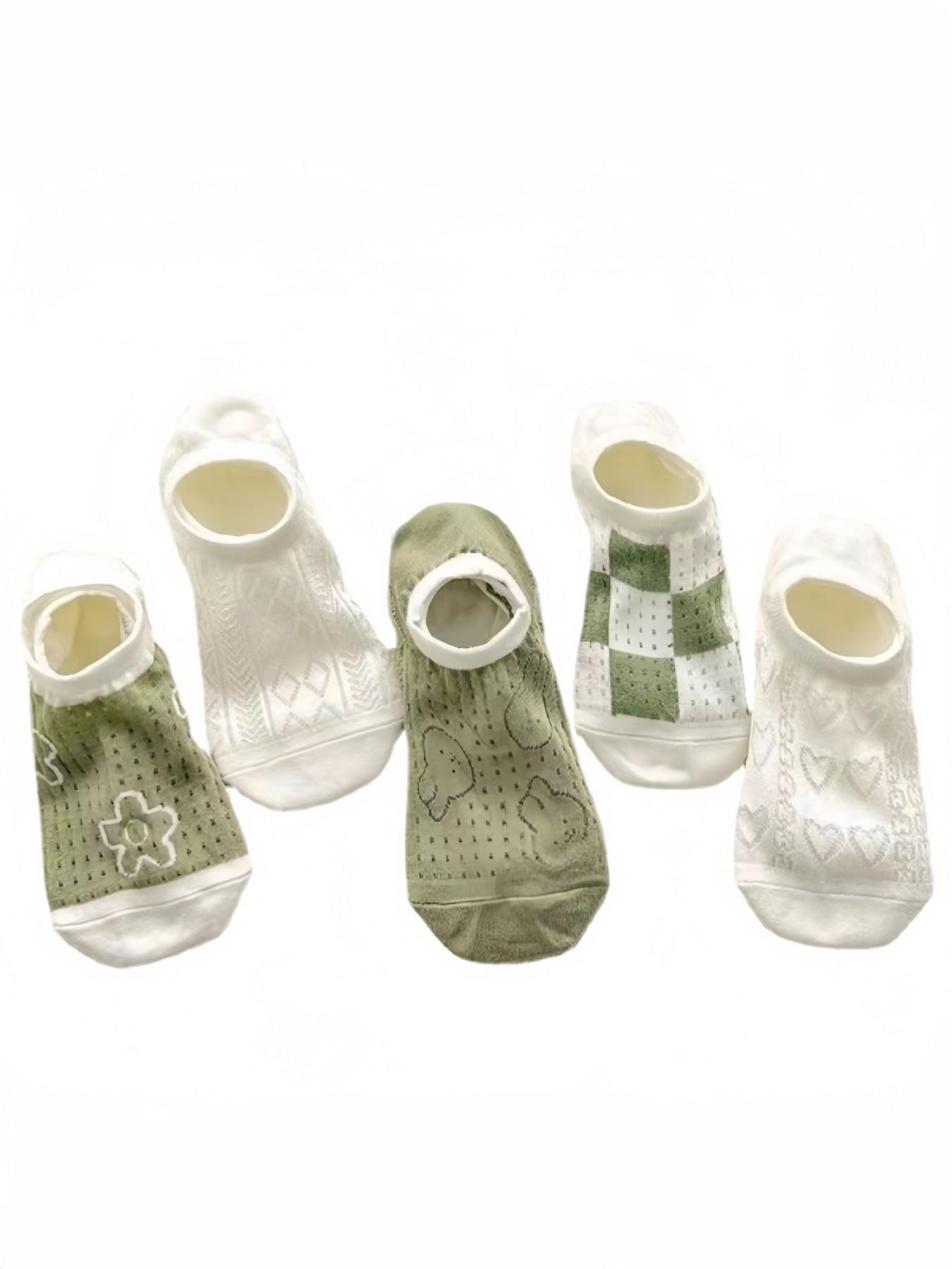 10 Pairs Summer Socks for Women, Breathable Mesh Invisible Anklet Socks, Cute Japanese Style Short Socks, Trendy Korean Fashion