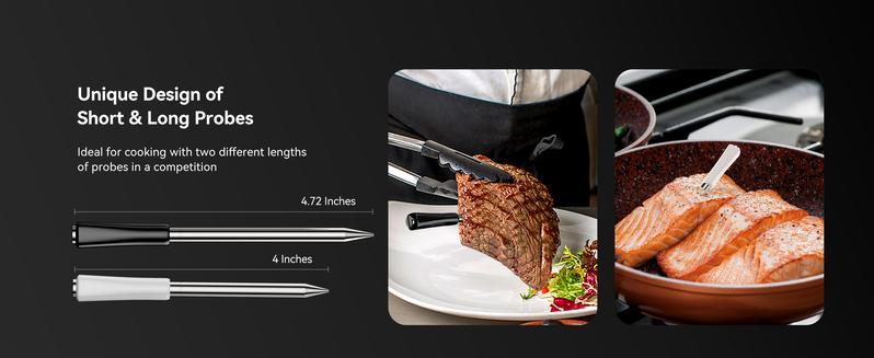 INBKIRD wireless thermometer, WIFI&Bluetooth meat thermometer, magnetic suction, suitable for cooking, kitchen tools,Holiday Gifts TikTokShopBlackFriday